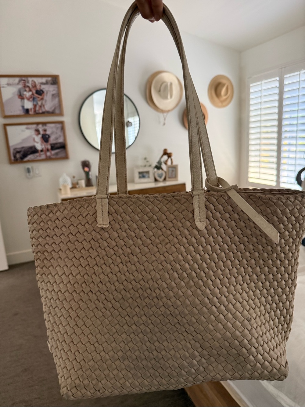 Naghedi Jetsetter Tote Bag- Large Ecru